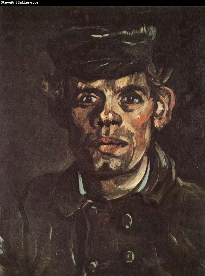 Vincent Van Gogh Head of a Young Peasant in a Peaken Cap (nn04)